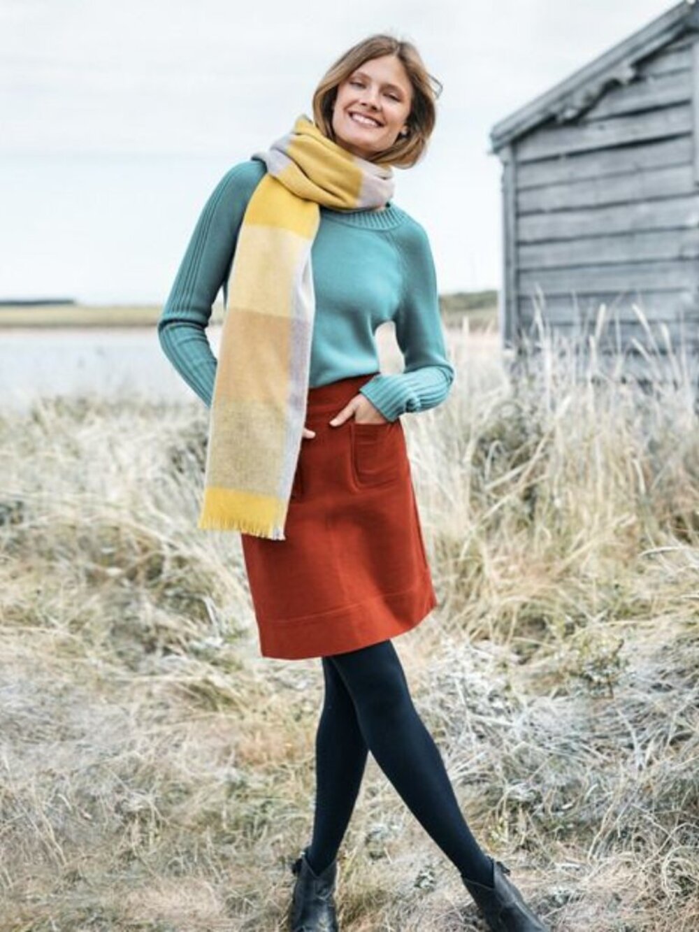 EUC Boden Heidi Sweater, Teal, XL (wool/cashmere blend)